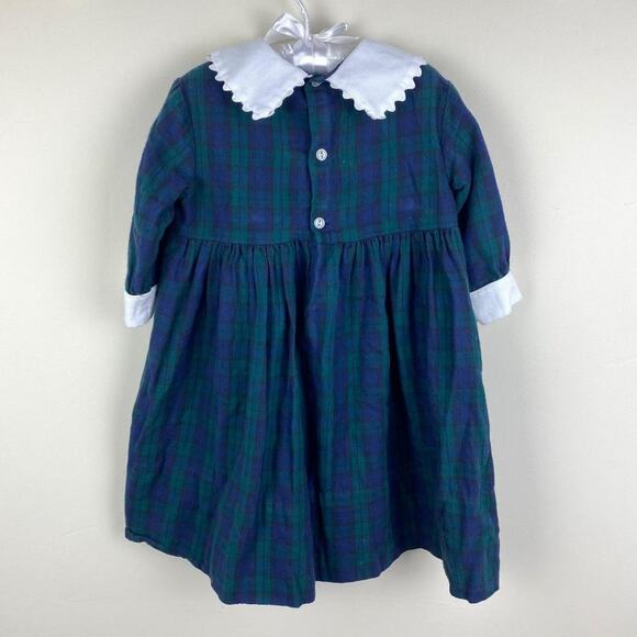 Vintage Girls Daisies & Doodlebugs Plaid Bow Dress - Picture 7 of 9